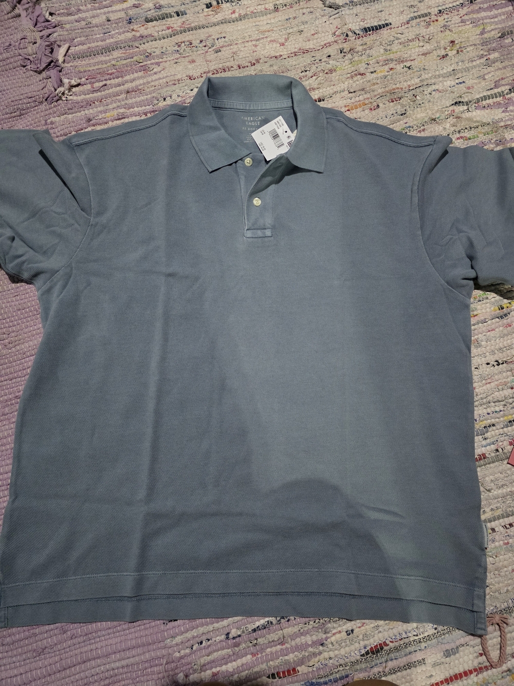 American Eagle Outfitters Men’s Polo - Dusty Blue